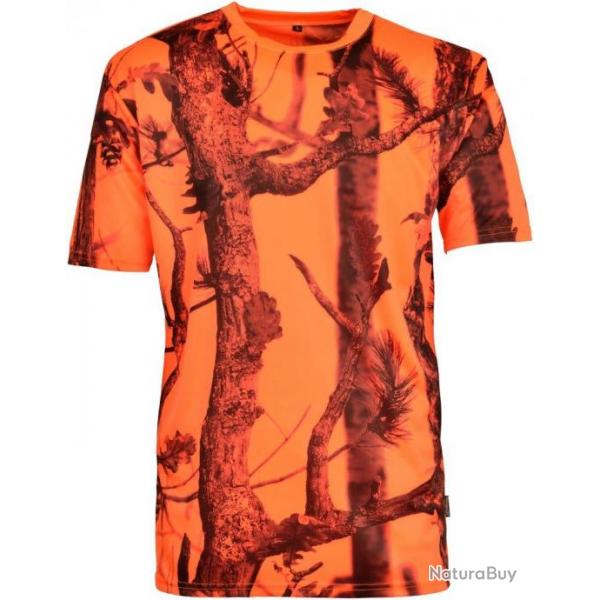 T shirt Ghostcamo Blaze Black Enfant Percussion Chasse