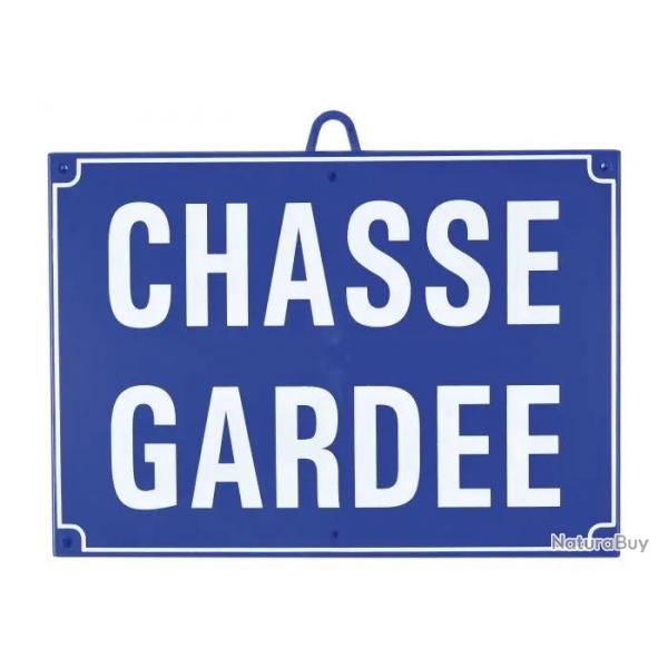 Panneau Chasse Garde 28 x 20 Cm Bleu