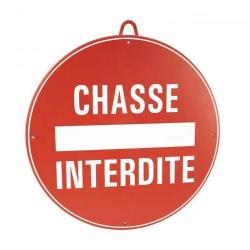 Panneau Chasse Interdite 28 Cm Rouge