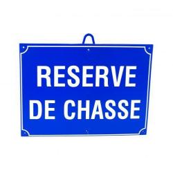 Panneau Réserve De Chasse 28 x 20 Cm Bleu