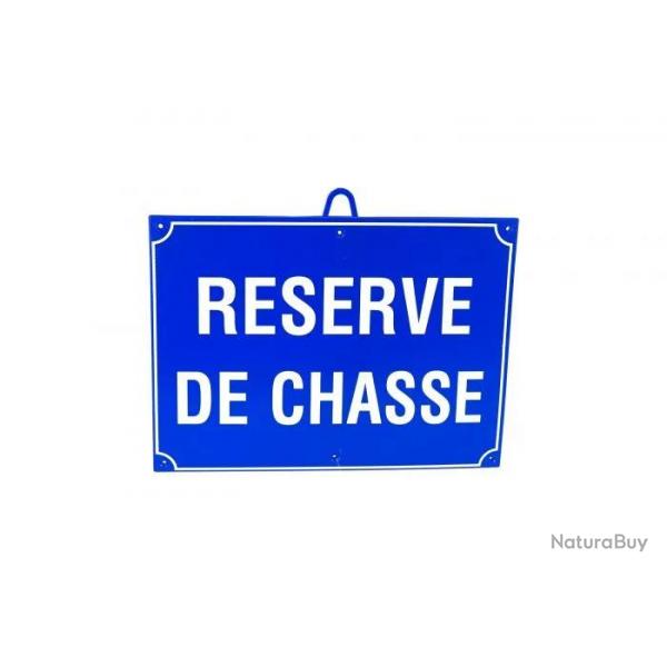 Panneau Rserve De Chasse 28 x 20 Cm Bleu