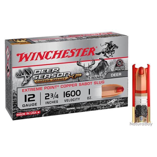 Cartouche Winchester Deer Season Lead Free Calibre 12/70