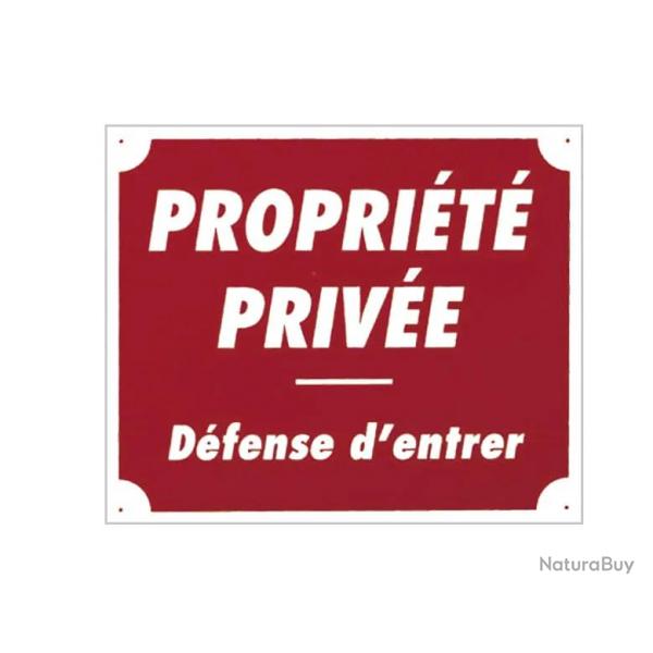 Panneau Proprit Prive En Akilux Rouge