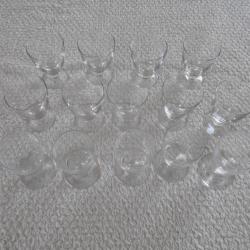 Lot de 14 verres en cristal véritable