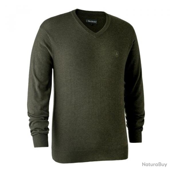 Pull col V DeerHunter Kingston Merinos Cypress Vert