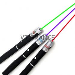 Pointeur Stylo Laser Haute Puissance 5mW, Couleur: Vert+Rouge+Violet