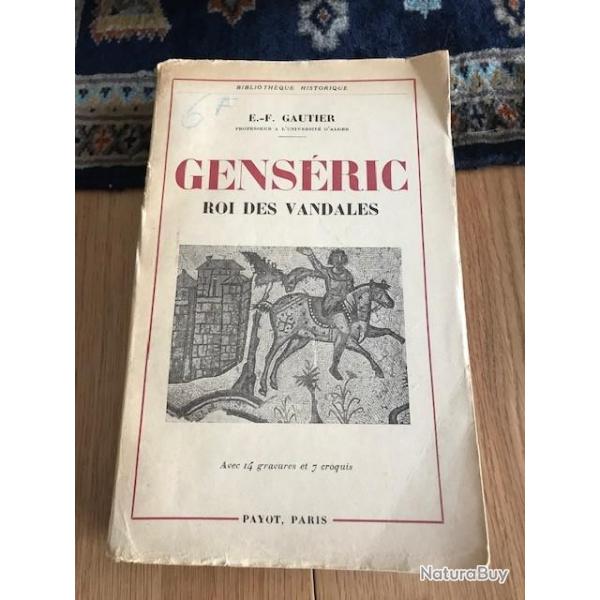 livre ancien de 1950 Gensric roi des vandales