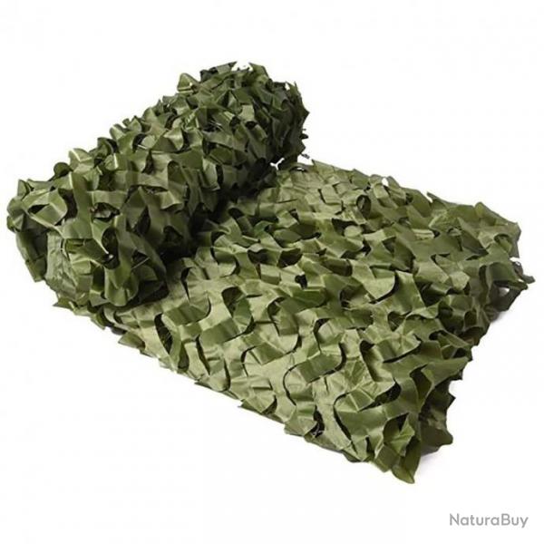 Filet de Camouflage Pure Vert  Double Couche Militaire 1.5x3M Chasse Airsoft Camping Randonne Neuf