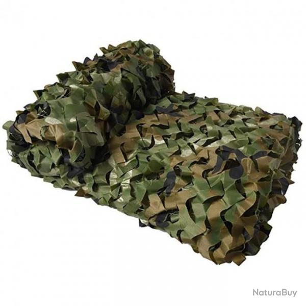 Filet de Camouflage Jungle  Double Couche Militaire 1.5x7M Chasse Airsoft Camping Randonne Neuf