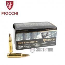 50 Munitions FIOCCHI Cal 222 Rem 50 Gr HP