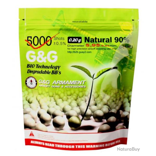 G&G - Billes Bio 0.20 g Perfect Blanches (1Kg)