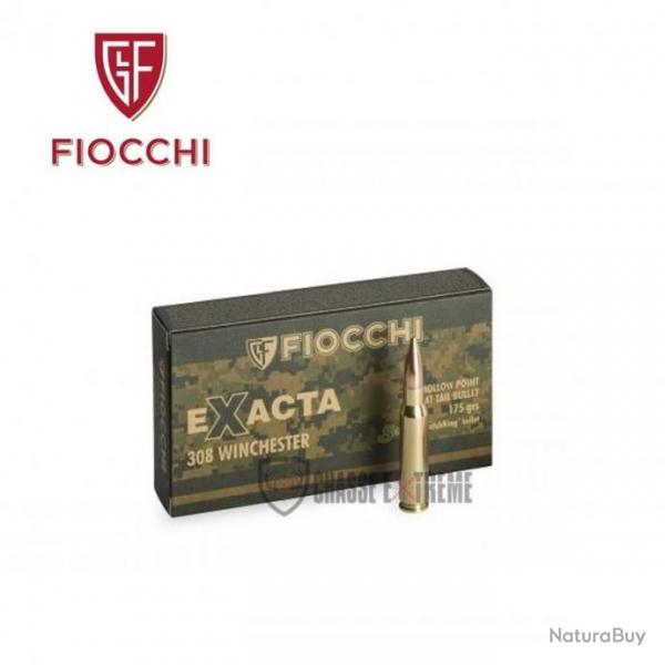 20 Munitions FIOCCHI Exacta Cal 308 Win 175gr Hpbt