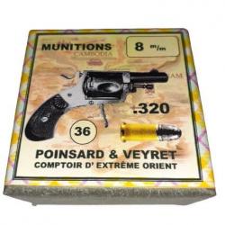 8 mm 320 / bulldog: Reproduction boite cartouches (vide) POINSARD & VEYRET 9108834