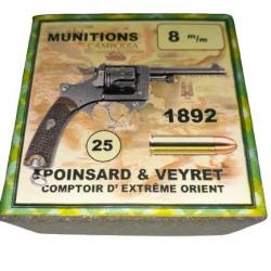 8 mm 1892 Ordonnance: Reproduction boite cartouches (vide) POINSARD & VEYRET 9108857