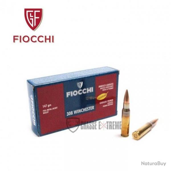 20 Munitions FIOCCHI Cal 308 Win 147gr Fmj