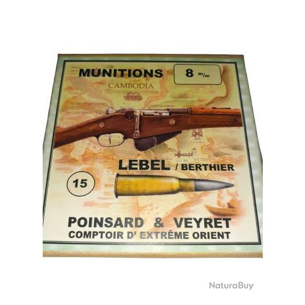 8 mm LEBEL Berthier: Reproduction boite cartouches (vide) POINSARD & VEYRET 9108886