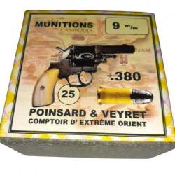 9 mm 380: Reproduction boite cartouches (vide) POINSARD & VEYRET 9108906