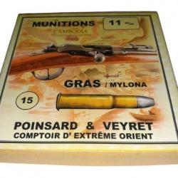 11 mm GRAS Mylona: Reproduction boite cartouches (vide) POINSARD & VEYRET 9108975