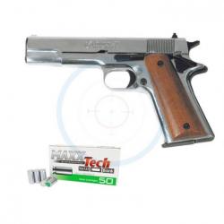 Pack pistolet à blanc Kimar 911 chromé cal 9mm PAK