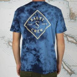 T Shirt Salty Crew Tippet Tie Dye Prenium S S TEE Bleu