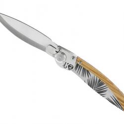 Couteau Pliant K2.02M manche décor feuilles 11,5cm