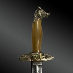 Dague De Chasse Au Décor Cynégétique. France XIXème Siècle