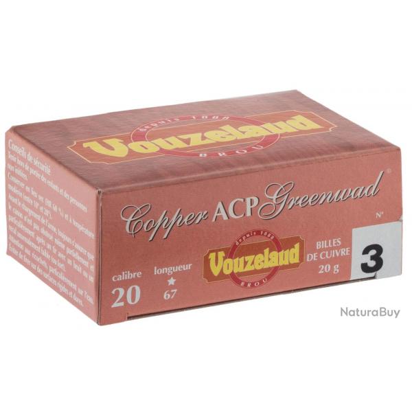 Cartouches Vouzelaud Copper Acp Greenwad Calibre 20 67 Numro