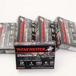 LOT 5 BOITES CHEVROTINES WINCHESTER DOUBLE X 12 GRAINS CALIBRE 12/76