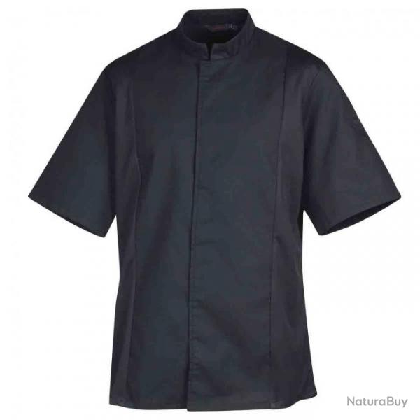 Veste de cuisine mixte en nid d'abeille manches courtes ou longues Robur SIAKA MC/ML Noir Manches co