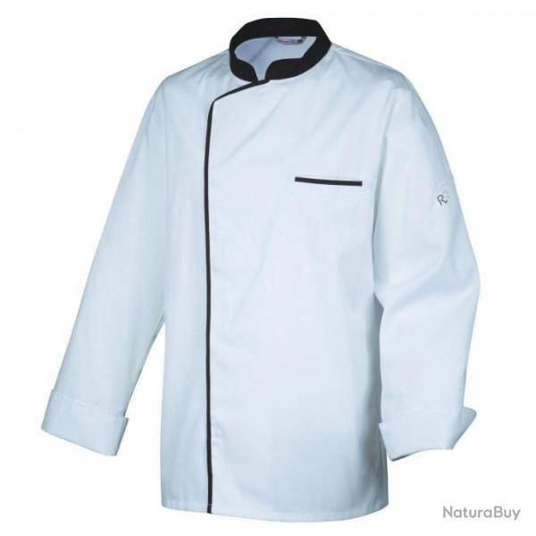 Veste de cuisine mixte bicolore manches courtes Robur ENERGY MC/ML Noir Manches longues 4 / XL