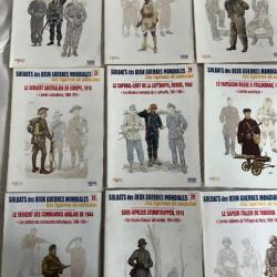 Lot de 9 revues Soldats des deux guerres Mondiales (No 21 à 30 manque le 24)