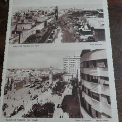 CP  PAYS MAROC  CASABLANCA  PLACE DE FRANCE EN 1914  1948