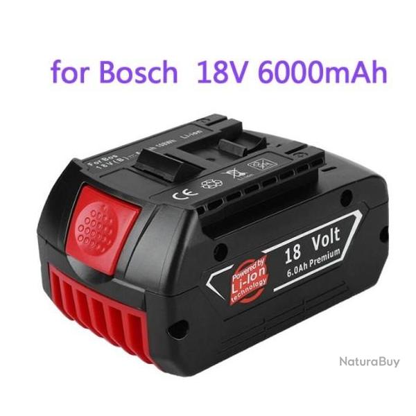 Batterie lithium-ion 18V, 6,0 ah, Rechargeable pour Bosch professional 18V NEUF