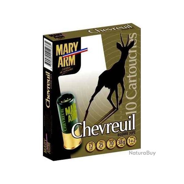 MARY ARM Cartouches de chasse Chevreuil - par boite de 10  12  / 70  38g