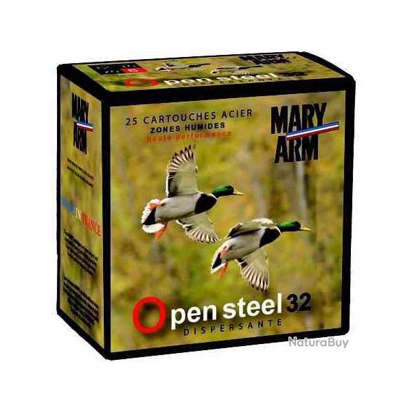 MARY ARM Cartouches de chasse Open steel 32 - par boite de 25  12  / 70  32g