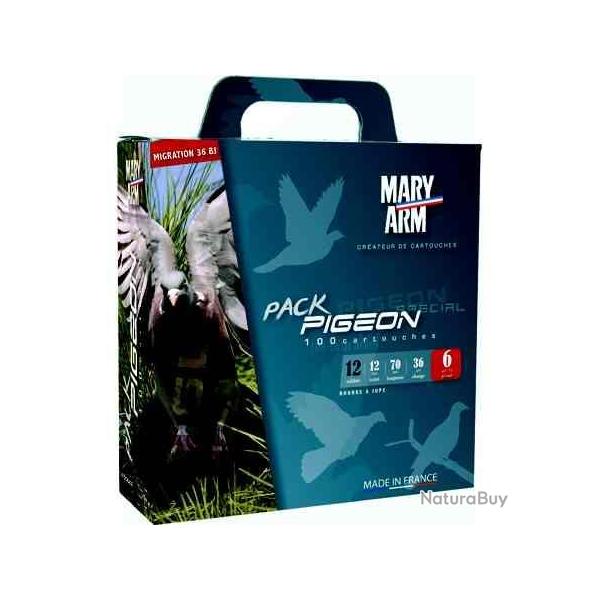 MARY ARM Cartouches de chasse Pack pigeon 36 - par boite de 100  12  / 70  36g