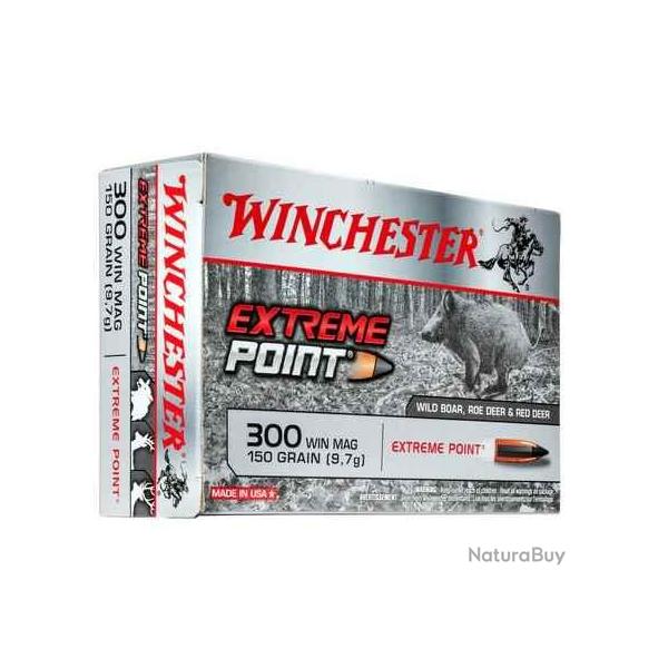 WINCHESTER Balles de chasse Extreme point sans plomb - par boite de 20  300 WINCHESTER MAGNUM   150G