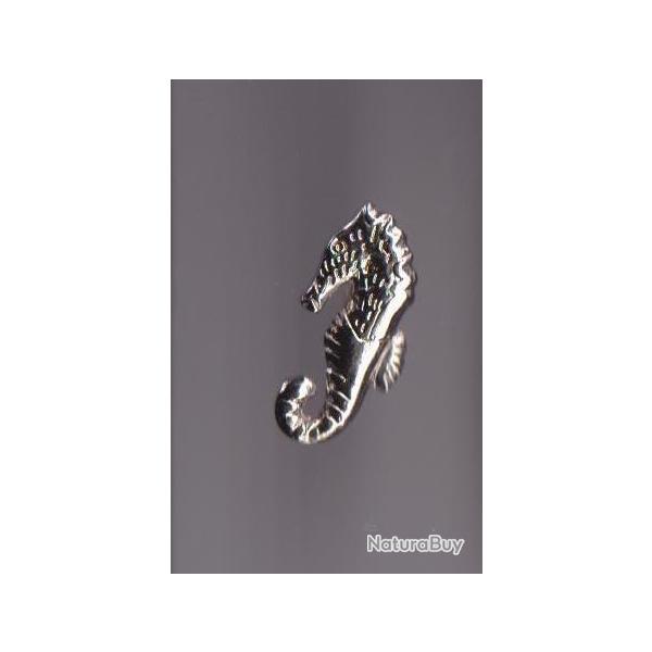 Hipoccampes Poisson Petit Pin's Relief Couleur Argent Petit Bijoux Vintage Rare Ref 200bc