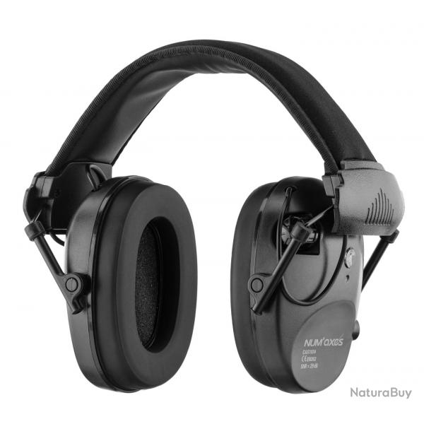Casque antibruit lectronique NUM'AXES CAS1034 Noir-Casque antibruit CAS1034 Noir