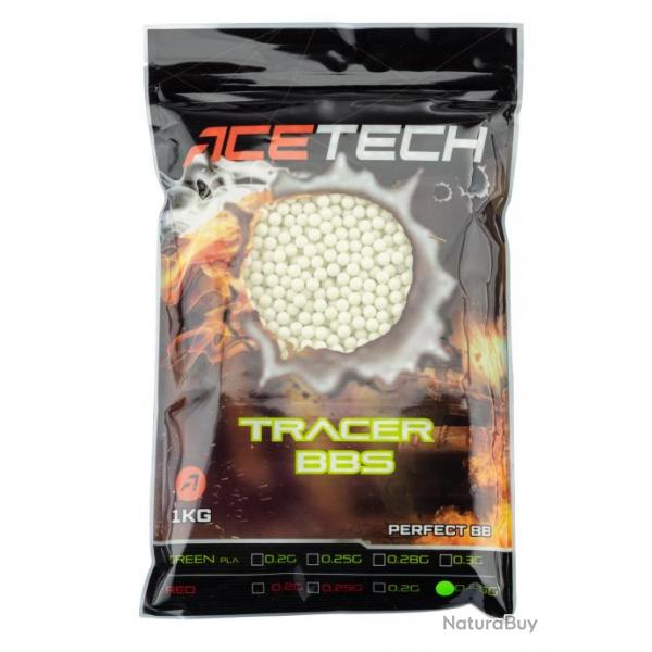 Billes Acetech Tracer 0.25g x 4000 vertes en sachet-BB BILLES TRACER ACETECH 0.25grs sachet 1 kg - V