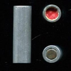 8 mm schuler &agrave; gaz RARE - &eacute;tui alu 25,4 mm - amorce laiton - opercule rouge