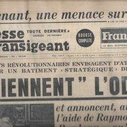 mai 1968 journal paris presse l'intransigeant 17 mai ils tiennent l'odéon, page couleur moulinex (ra