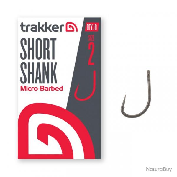 Hameons non monts Short Shank Barbed avec ardillon Trakker T10