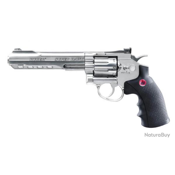 Rplique revolver Super Hawk 8 Pouces CO2 - Silver
