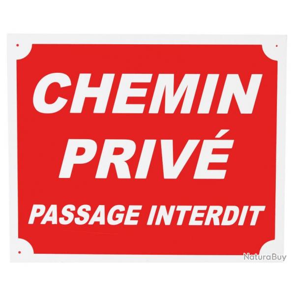 Panneau chemin priv passage interdit dim 25 x 30 cm akylux