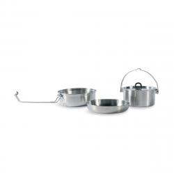 CAMP SET LARGE - Batterie de cuisine Tatonka - Casserole/Poêle/Bol - Acier inox