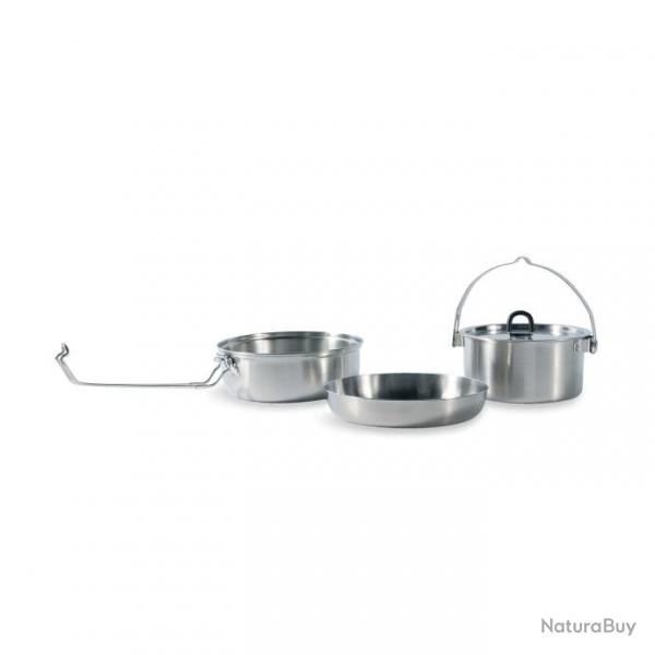 CAMP SET LARGE - Batterie de cuisine Tatonka - Casserole/Pole/Bol - Acier inox