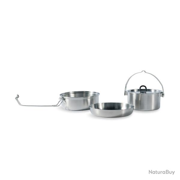 CAMP SET LARGE - Batterie de cuisine Tatonka - Casserole/Pole/Bol - Acier inox