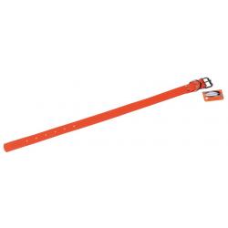 Collier Orange fluo biothane long 55 cm larg 25 mm