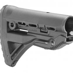 Crosse tactique Noire pour M4/aR15 avec absorbeur de recul